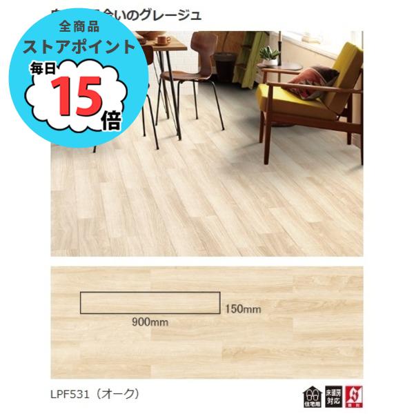 【簡単リフォーム・吸着タイプ】東リ ピタフィー フローリング調床タイル LPF-531 オーク 42...