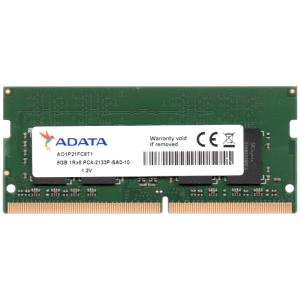 ADATA PC4-17000S (DDR4-2133) 8GB 1Rx8 PC4-2133P-SA0-10 SO-DIMM 260pin ノートパソコン用メモリ 型番：AO1P21FC8T1 両面実装 (1Rx8) 動作保証品【中古】｜pc-parts-firm