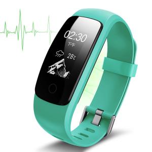 スマートブレスレット 活動量計 JANRI 歩数計 心拍計 歩数計 消費カロリー 運動リマインダー 遠隔カメラシャッター アIP67防塵防水 日本語説明書 ID107PlusHR 緑