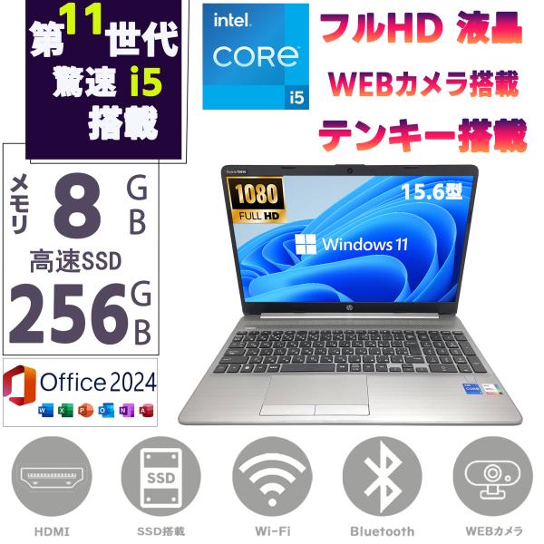 ノートパソコン PC Windows11 MsOffice2024搭載 第11世代Corei5 15...
