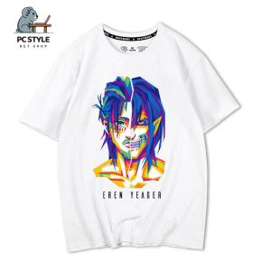 進撃の巨人 tシャツ ティーシャツ 半袖カットソー 夏 白いシャツ ホワイト｜pc-style