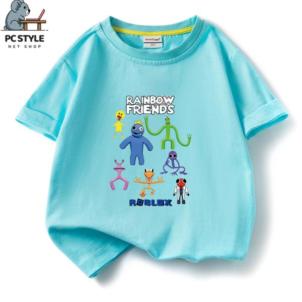 レインボー フレンズ キッズ Tシャツ 子供用　プリントシャツ　通園　通学  ティシャツ 半袖