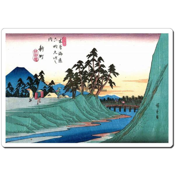 マウスパッド オリジナル 浮世絵 浮世絵マウスパッド 1007 歌川広重 - 新町