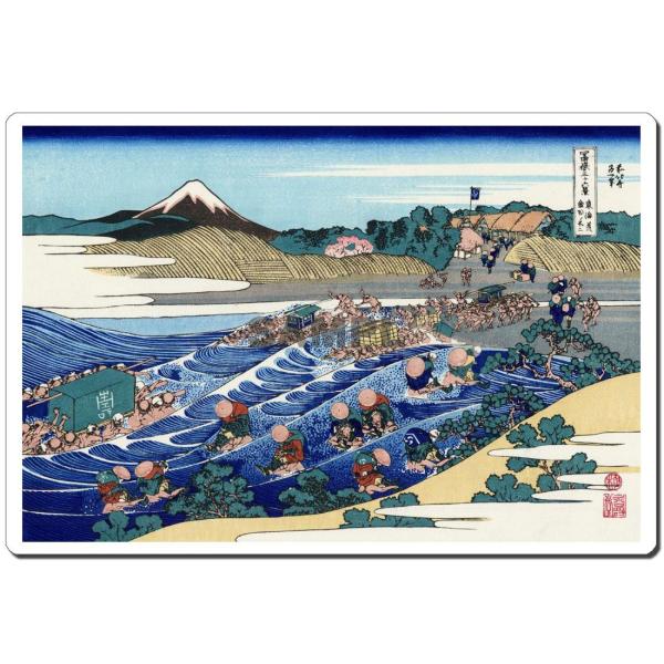 マウスパッド オリジナル 浮世絵 浮世絵マウスパッド 4030 葛飾北斎 - 東海道金谷ノ不二