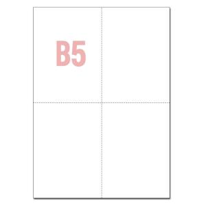 5分割のB ミシン目入りカラー用紙】 A4 ヨコ5分割 [ブルー] 特厚用紙 | 用紙Labo