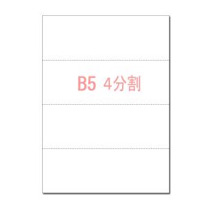 B5サイズ 横4分割 マイクロミシン目入り用紙 (B5サイズ 100枚) : PC