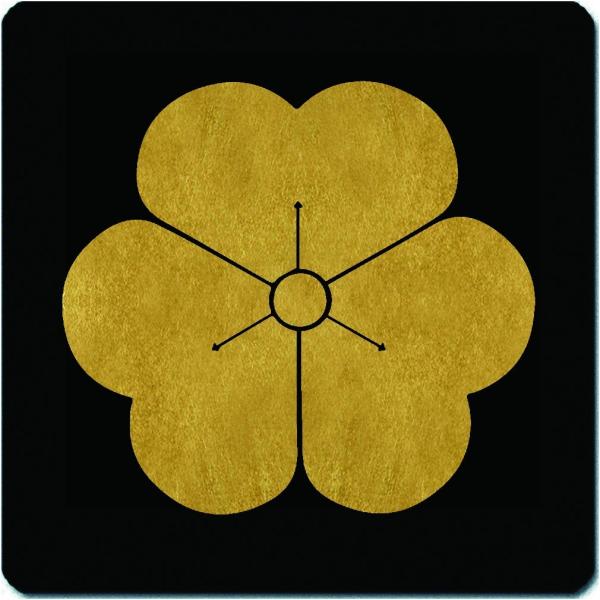 家紋マウスパッド 酒井忠次 片喰 15cm x 15cm KM15-3198-02　金紋