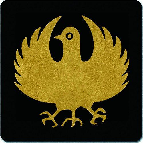 家紋シール 3232_八咫烏 10cm 2枚セット 角型 金紋 KS10-3232