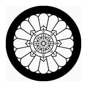 家紋シール 2399_天台宗菊輪宝 直径24cm 丸型 白紋 KS24M-2399W : PC