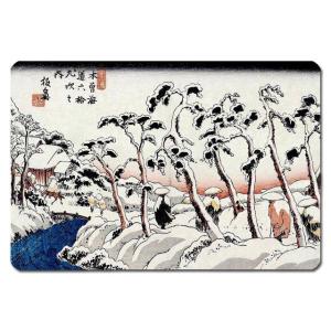 浮世絵シール 川瀬巴水:夜の池畔（不忍池） 133x88mm U133S-12020