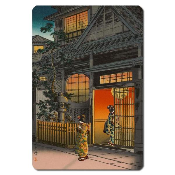 浮世絵シール 土屋光逸:四ツ谷荒木横町 133x88mm U133S-14006 (送料無料)