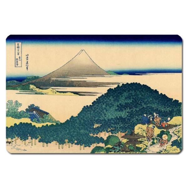 浮世絵シール 葛飾北斎:青山圓座枩 133x88mm U133S-4014 (送料無料)