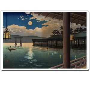 雷神秋の夕立鏡」歌川国利 明治16年刊 2枚続|浮世絵 錦絵 赤鬼