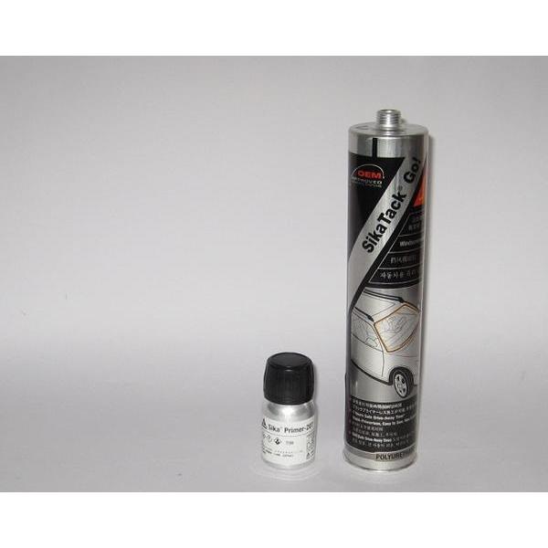 フロントガラス接着剤 SikaTackGO 速乾 1本 + プライマー ノズル付
