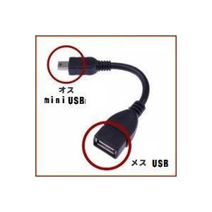 【送料無料】 miniUSB(オス)-USB(メス) 変換OTGケーブル