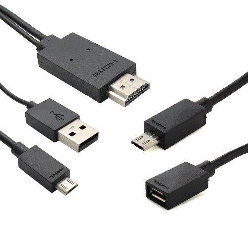 【送料無料】MicroUSB to HDMI /USB MHL変換ケーブル 2m