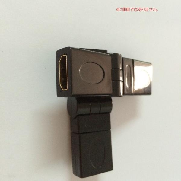 HDMI ←→ HDMI 延長コネクター 標準HDMIメス・メス 90°-270° 角度調整 自由自...