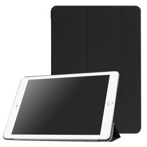 iPad ケース iPad5 / iPad6 / iPad Air1 / iPad Air2 兼用 三つ折スマートカバー PUレザー アイパッド カバー スタンド機能 ブラック｜pcastore