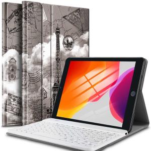 iPad 10.2インチ 〜第8世代 超薄 レザーケース付き Bluetoothキーボード
