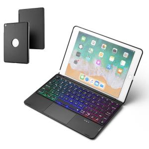 iPad 9.7(第5・6世代)air1/Pro 9.7/air2用 トラックパッド キーボードケース カバー LEDバックライト ワイヤレス ブルートゥースキーボード 充電式｜pcastore