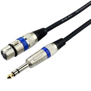送料無料 メスから1/4インチ TRSケーブル、マイクケーブルバランス 6.5