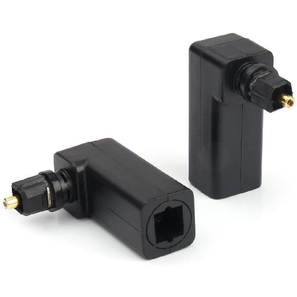 送料無料 Toslink 光デジタルL型変換 アダプタ 金メッキコネクタ360度回転可能 光角型変換...