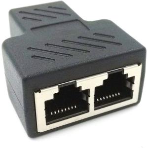RJ45/LAN ネットワークスプリッタアダプタケーブル RJ45メス