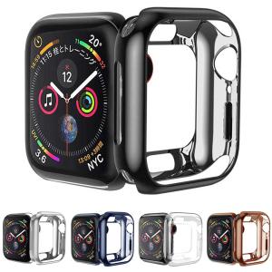 アップルウォッチ Apple Watch / Series11 / Ultra3 / SE3 / 他 / 49mm / 46mm / 42mm / 44mm / 40mm / 41mm / 他 / メッキTPUフレーム カバー 柔らかい 耐衝撃