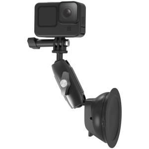 GoPro Insta360 スマホなど装着可能 車載カメラ用 吸盤マウント カメラカーマウント フロントガラスホルダー 車載マウント 360度回転｜pcastore