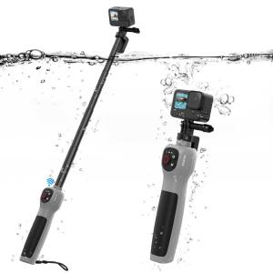 ゴープロ GoPro HERO13 HERO12 HERO11 HERO10 HERO9 HERO8 Black 対応 Bluetoothリモコン付 ダイビング自撮り棒 25-85cm伸縮可能