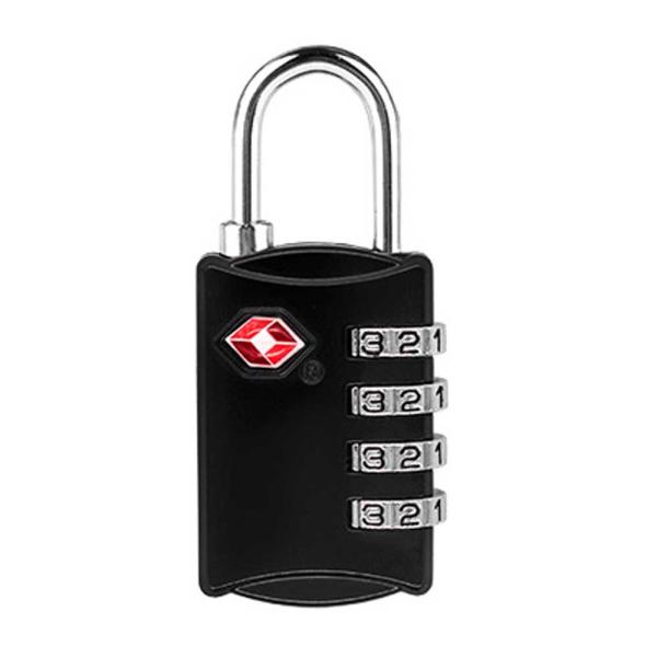 南京錠 ロック 4桁ダイヤル式 TSAロック対応 海外旅行用鍵 ジムロッカー荷物バッグ用ロック 送料...