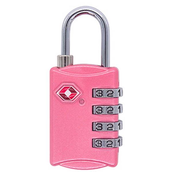 南京錠 ロック 4桁ダイヤル式 TSAロック対応 海外旅行用鍵 ジムロッカー荷物バッグ用ロック 送料...