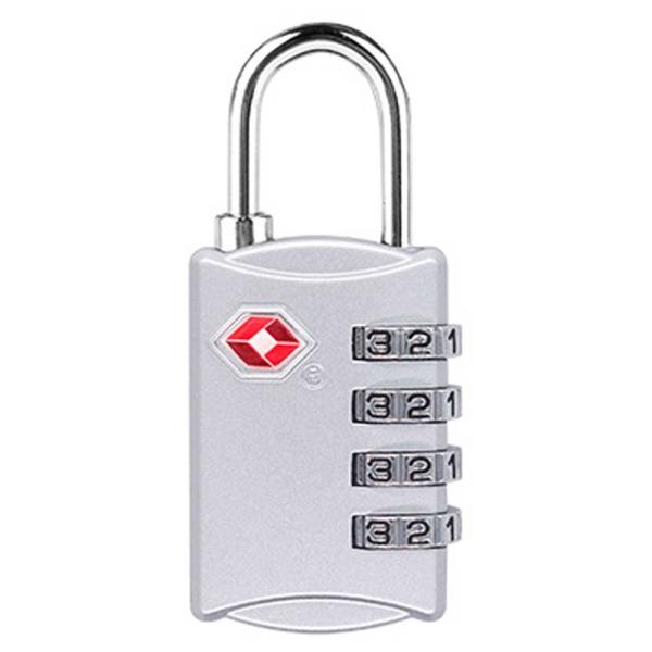 南京錠 ロック 4桁ダイヤル式 TSAロック対応 海外旅行用鍵 ジムロッカー荷物バッグ用ロック 送料...