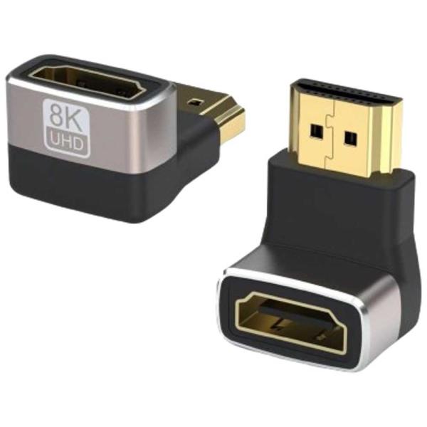 HDMIアダプターエクステンダーコネクタ　HDMI L型変換アダプタ 8K L字型HDMI変換アダプ...