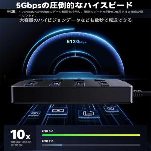 USB ハブ スイッチ付き 3.0 USBハブ...の詳細画像3