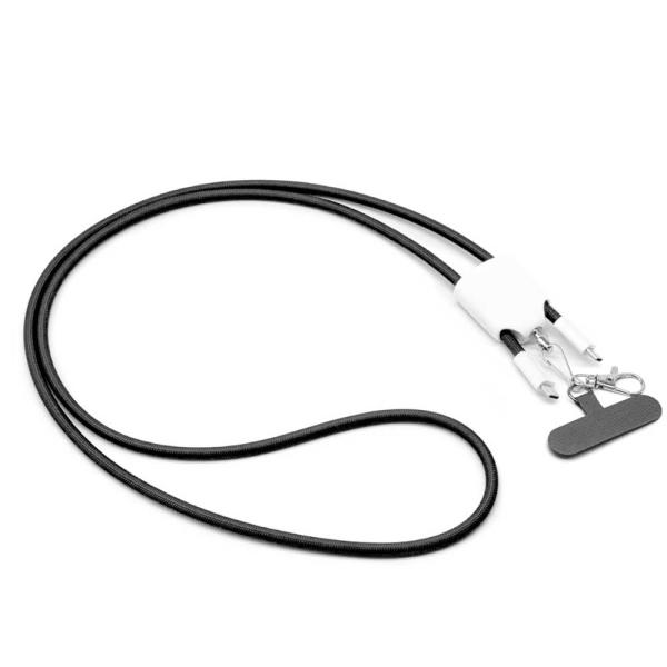 4in1 スマホストラップ USB-Cケーブル PD60W急速充電 データ伝送可能 USB2.0 i...