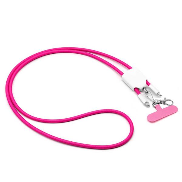 4in1 スマホストラップ USB-Cケーブル PD60W急速充電 データ伝送可能 USB2.0 i...