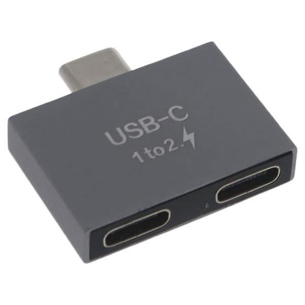 USB-C 1to2 スプリッター / USB C(オス) - デュアルUSB C(メス) / スプ...