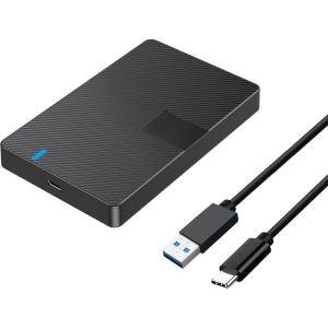 2.5インチ HDD/SSD 外付けケース USB-C 3.1 Gen2 6Gbps高速データ転送 UASP対応 工具不要 スライド式 簡単着脱 ポータブル ハードディスクケース