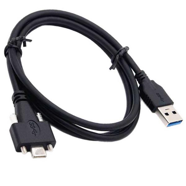 USB 3.1 Type-C デュアルスクリューロック to 標準 USB 3.0 Type-A デ...