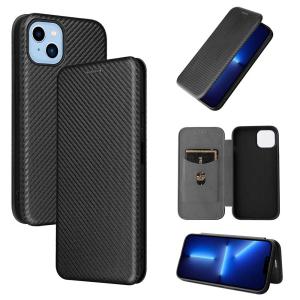 iPhone14 シリーズ手帳型 薄型 カーボンデザイン TPU 保護バンパー 財布型 マグネット式 カード収納 落下防止 横開き iPhone14 14Pro 14Plus 14ProMax