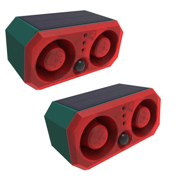 【2個セット】防犯アラーム ソーラー 人感センサー リモコン付  防犯センサー 空き巣 熊対策 録音...