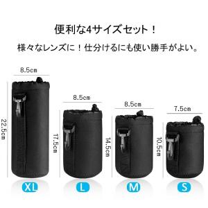 送料無料 一眼レフカメラ レンズケース レンズ...の詳細画像2