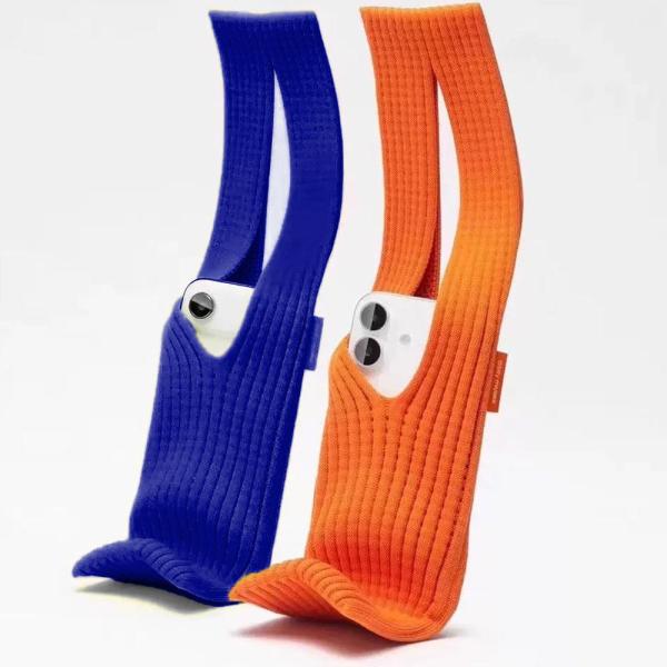 Phone Pocket 80cm ニット スマホケース ポケット 伸縮素材 スマホショルダーポーチ...