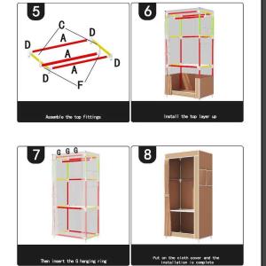 ワードローブ カバー付き クローゼット 不織布...の詳細画像5