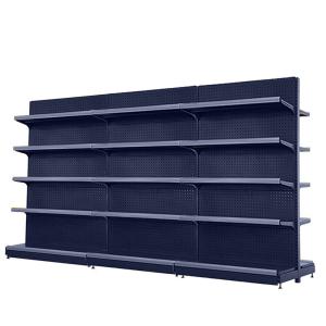 業務用陳列棚 スチールラック / L字型片面陳列棚 5段 幅 90cm × 奥行