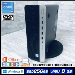 Windows11Pro hp ProDesk 600 G4 SFF Corei5-8500 新品同様NVMessd256GB+HDD500GB office2021 中古デスクトップパソコン