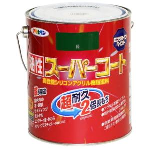 アサヒペン 油性スーパーコート 1.6L 緑