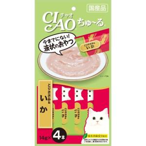 いなばペットフード ちゅーるとりささみいか4本 [14g×4本]