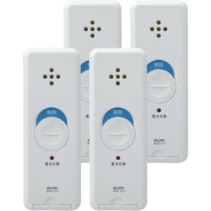エルパ  窓ピタッアラーム 衝撃検知 4個セット ASA-S11-N4P(W) ホワイト ELPA　即納・送料無料